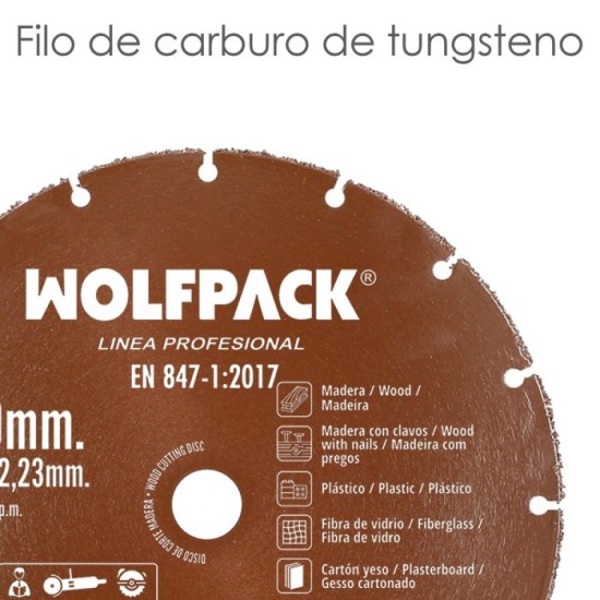Disco Corte Madera / Plastico Ø 115 mm, Filo De Carburo De Tungsteno al por Mayor | Almacén de Ferretería