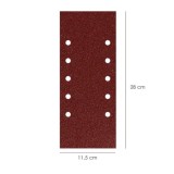 Lija Recambio Con Velcro 115x280 mm, con Agujeros Grano  80 (10 Piezas) al por Mayor | Almacén de Ferretería
