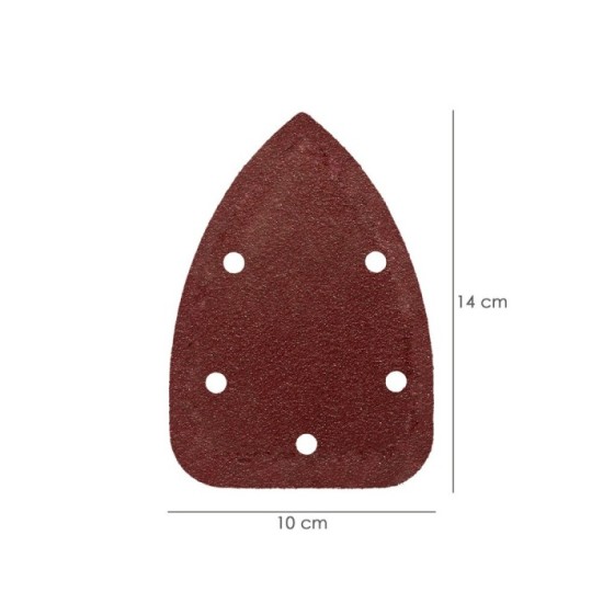 Lija Recambio Velcro Delta  140x100 mm, Con Agujeros Grano  80 (10 Piezas) al por Mayor | Almacén de Ferretería