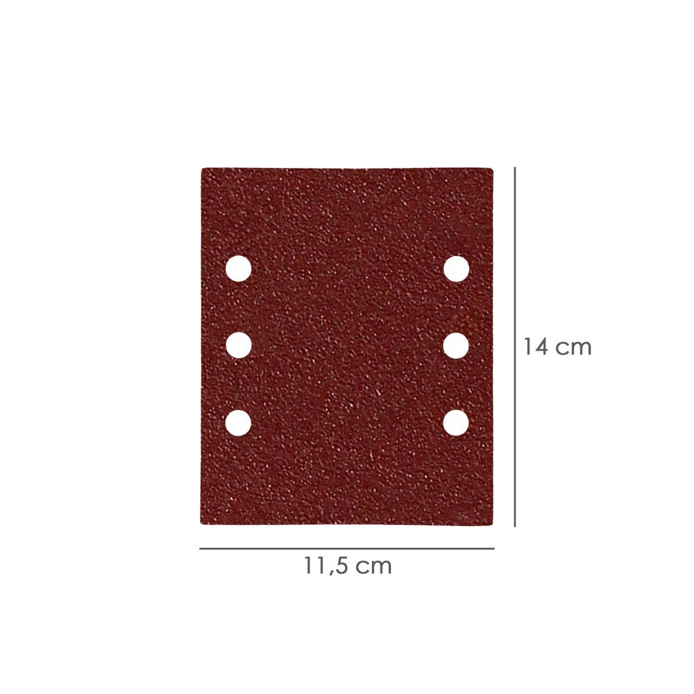 Lija Recambio Con Velcro 114x140 mm, Con Agujeros Grano 40 (10 Piezas) al por Mayor | Almacén de Ferretería