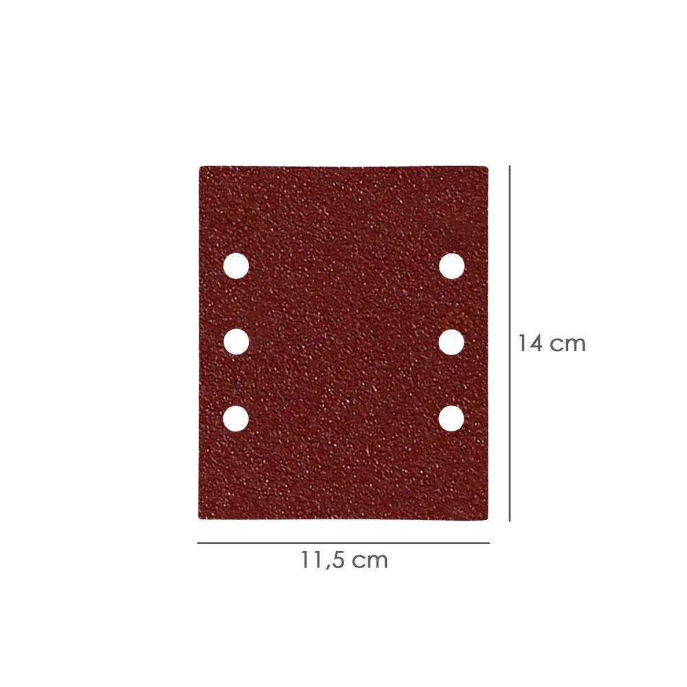 Lija Recambio Con Velcro 114x140 mm, Con Agujeros Grano  120 (10 Piezas) al por Mayor | Almacén de Ferretería