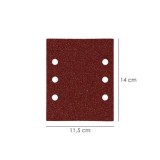 Lija Recambio Con Velcro 114x140 mm, Con Agujeros Grano  120 (10 Piezas) al por Mayor | Almacén de Ferretería