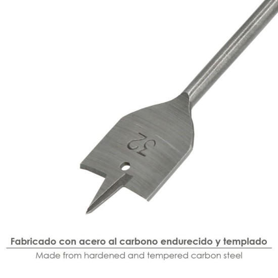 Broca Plana Madera 3 Puntas Wolfpack   32,00 mm, al por Mayor | Almacén de Ferretería