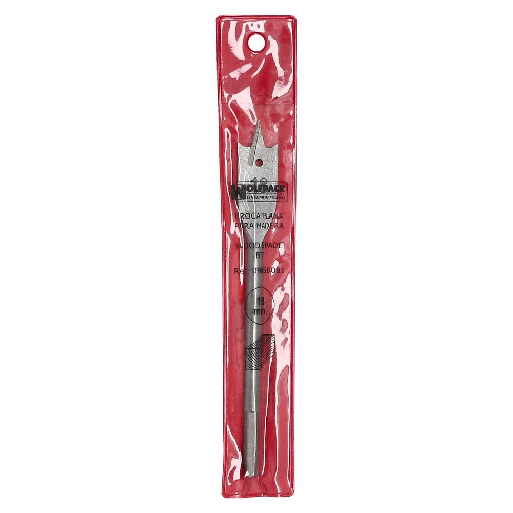 Broca Plana Madera 3 Puntas Wolfpack   18,00 mm, al por Mayor | Almacén de Ferretería