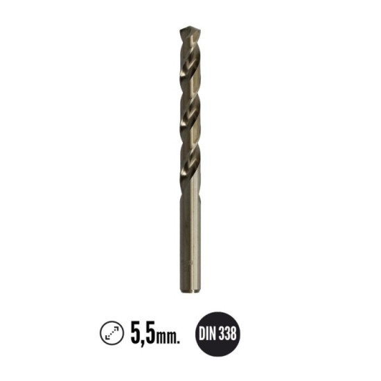 Broca Cobalto Wolfpack Hss Cilindrica  5,50 mm, al por Mayor | Almacén de Ferretería