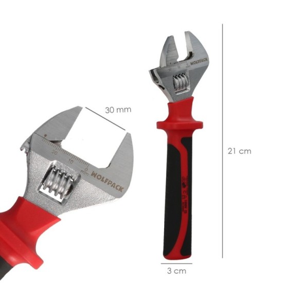 Llave Ajustable Aislada VDE 8", Llave Ajustable Aislada, Llave Inglesa, Llave Moleta Aislada, al por Mayor | Almacén de Ferreter