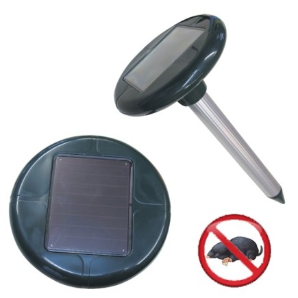 Ahuyentador Ultrasonidos Solar para topos 625 m²,