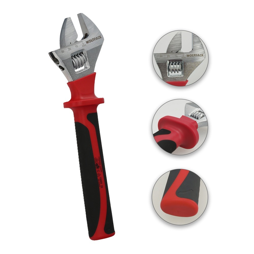 Llave Ajustable Aislada VDE 10", Llave Ajustable Aislada, Llave Inglesa, Llave Moleta Aislada, al por Mayor | Almacén de Ferrete