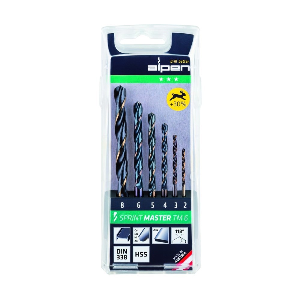 Estuche Brocas Alpen Hss Sprint Master  6 Piezas al por Mayor | Almacén de Ferretería