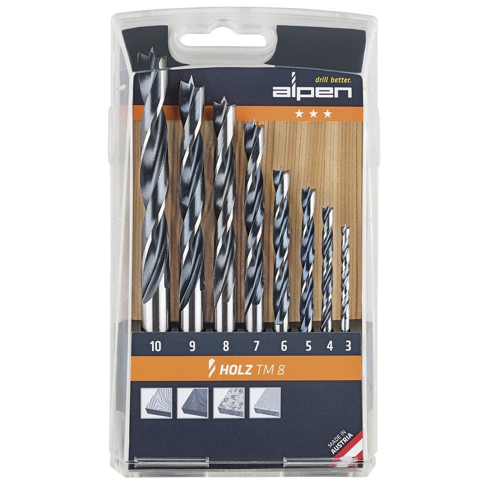 Estuche Brocas Alpen Madera   8 Piezas al por Mayor | Almacén de Ferretería