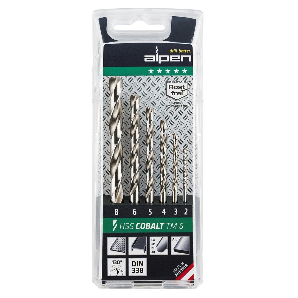 Estuche Brocas Alpen Cobalto  6 Piezas al por Mayor | Almacén de Ferretería