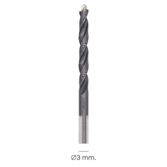 Broca Alpen Hss Metal Head Ø 3,00 mm, Tecnologia PEC 3 Filos Corte, Antideslizante, Vastago 3 Caras, Mas Rapida, Menor Esfuerzo 
