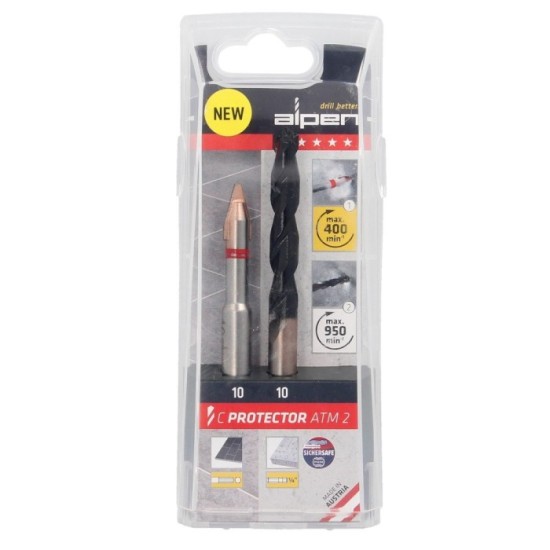 Broca Alpen Materiales Porcelanicos Muy Duros Ø 10 mm, Kit 2 brocas, Sin Refrigeración, al por Mayor | Almacén de Ferretería