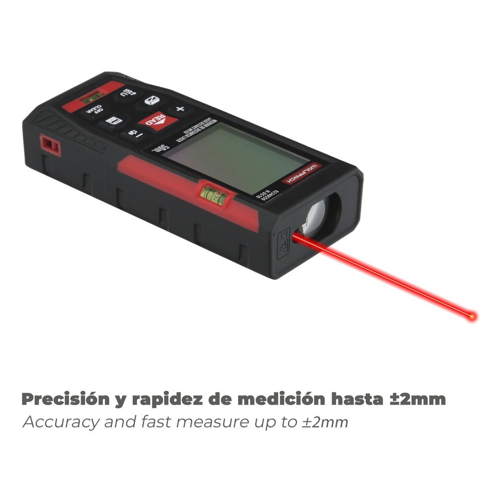Medidor Laser 10 Funciones 50m Funciona Con 2 Pilas AAA (No Incluido) al por Mayor | Almacén de Ferretería