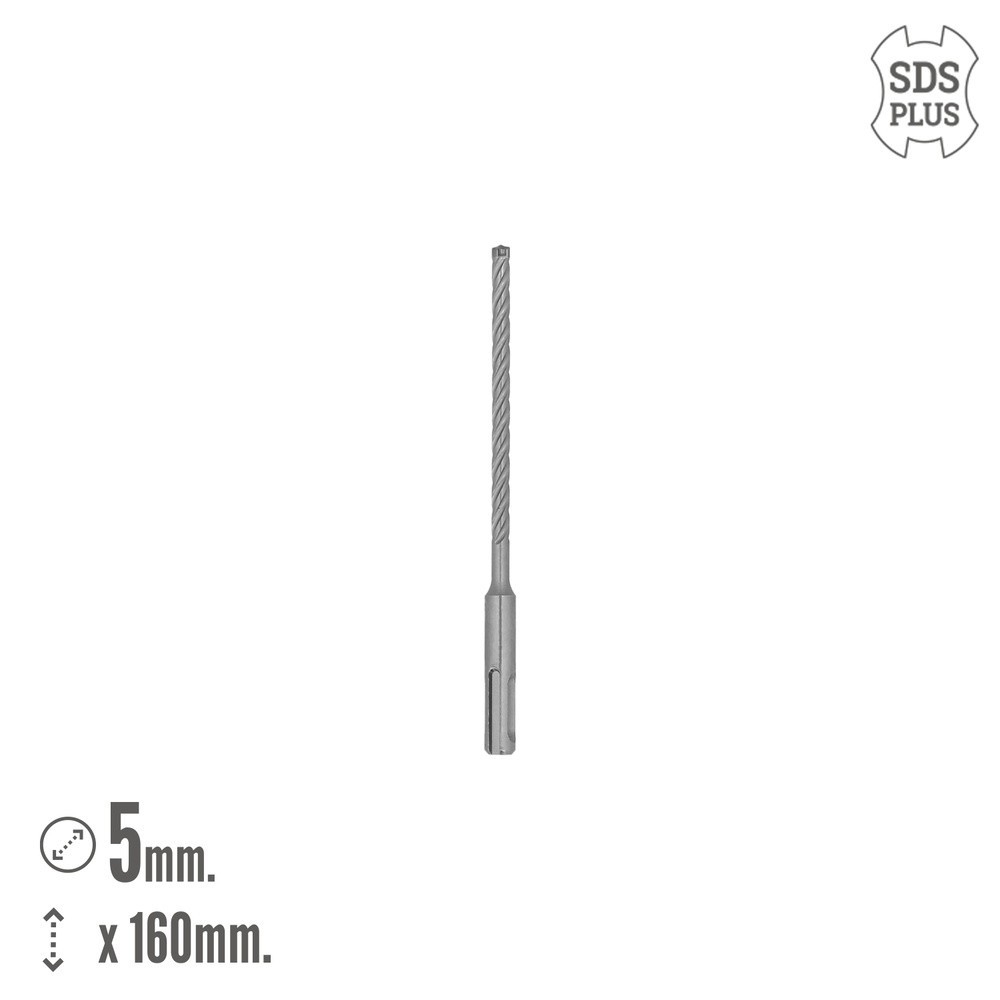Broca Sds Plus 8 Filos Cortantes Especial Para Hormigon Armado Ø 5 x 160 mm, Broca Paredes, Broca Cimientos, Broca Muros al por 