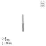 Broca Sds Plus 8 Filos Cortantes Especial Para Hormigon Armado Ø 6 x 110 mm, Broca Paredes, Broca Cimientos, Broca Muros al por 