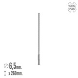 Broca Sds Plus 8 Filos Cortantes Especial Para Hormigon Armado Ø 6,5 x 260 mm, Broca Paredes, Broca Cimientos, Broca Muros al po