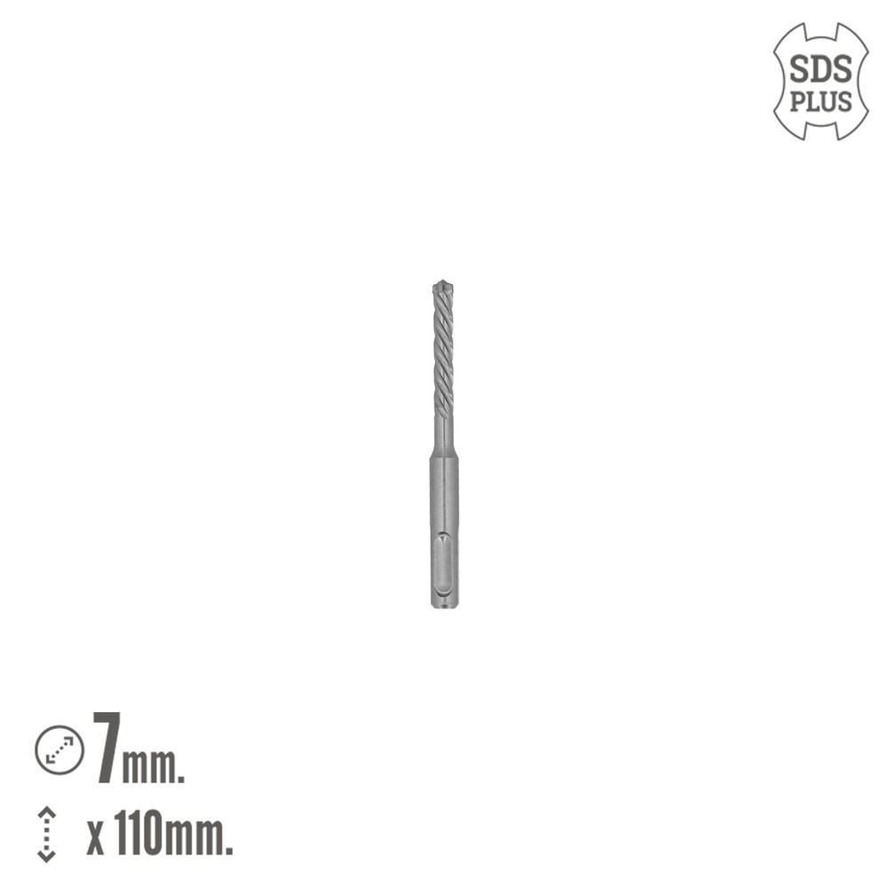 Broca Sds Plus 8 Filos Cortantes Especial Para Hormigon Armado Ø 7 x 100 mm, Broca Paredes, Broca Cimientos, Broca Muros al por 