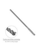 Broca Sds Plus 8 Filos Cortantes Especial Para Hormigon Armado Ø 8 x 210 mm, Broca Paredes, Broca Cimientos, Broca Muros al por 