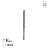 Broca Sds Plus 8 Filos Cortantes Especial Para Hormigon Armado Ø 14 x 210 mm, Broca Paredes, Broca Cimientos, Broca Muros al por