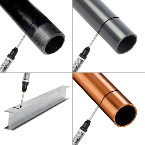 Rotulador Marcador Punta Larga Negro, Marcador Agujeros Profundos, Marcador Zonas Dificil Acceso, Trazador, Rotulador Obras, al 