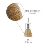 Cepillo Acero latonado Brocha 25 mm, 1/4" al por Mayor | Almacén de Ferretería