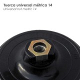 Plato Amoladora Nylon Con Velcro Ø 178 mm, Anclaje Rosca M14 al por Mayor | Almacén de Ferretería