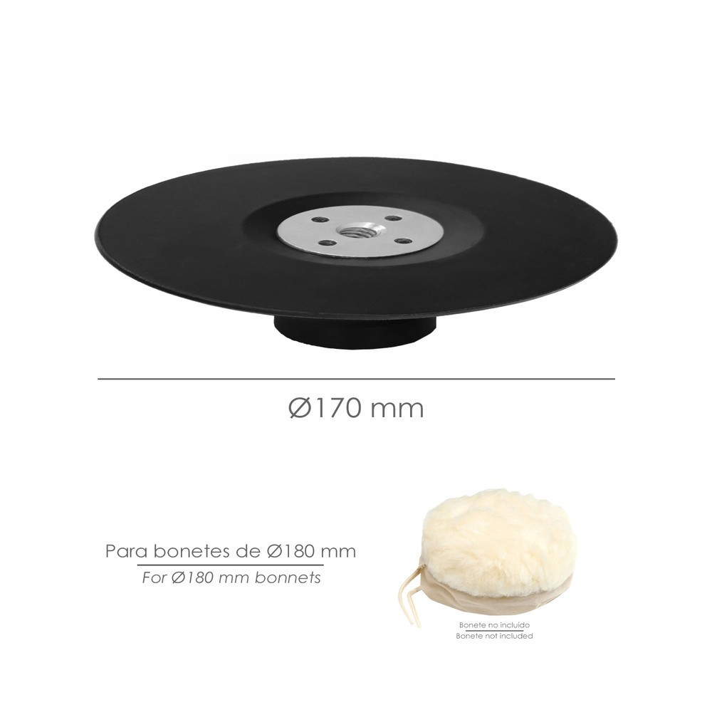 Plato Amoladora Nylon Ø 178 mm, Con Rosca M14, Disco Plástico Para Bonete al por Mayor | Almacén de Ferretería