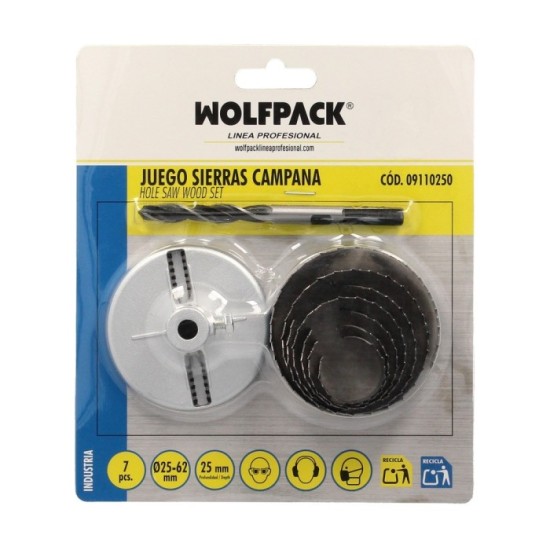 Juego Sierras Campana 25 mm, 25/62 7 Piezas al por Mayor | Almacén de Ferretería