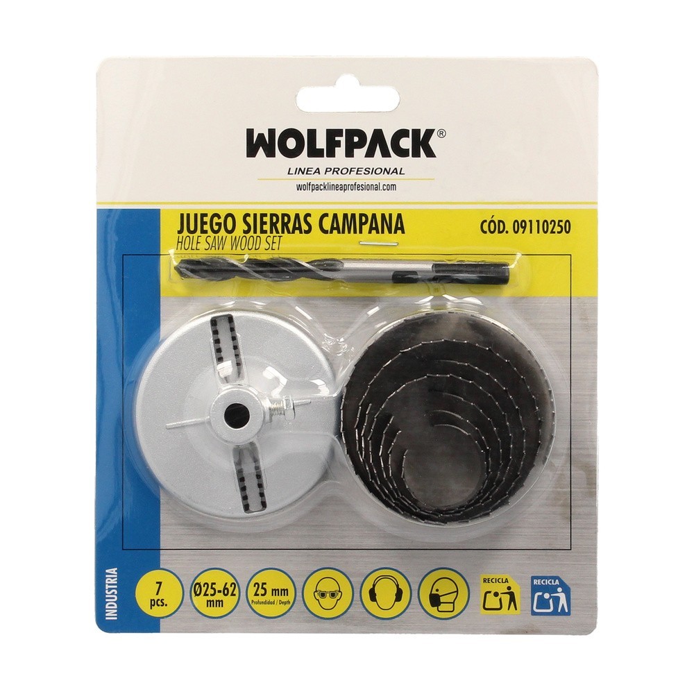 Juego Sierras Campana 25 mm, 25/62 7 Piezas al por Mayor | Almacén de Ferretería