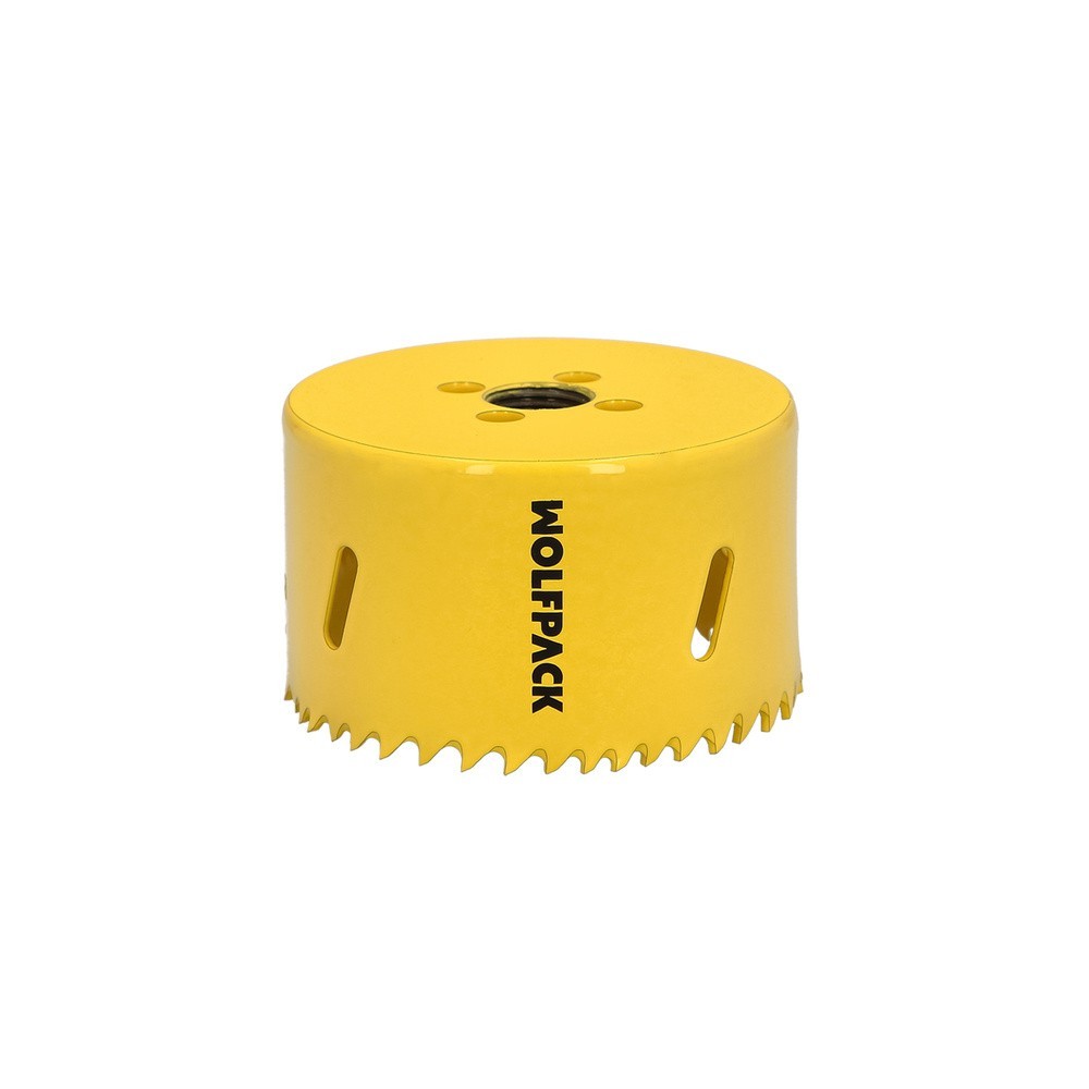 Corona Sierra Bimetal Ø 73 mm, Templado Termico, Base Reforzada, Corona Madera, Broca Agujeros Madera, Acero, Hierro, Plasticos 
