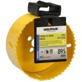 Corona Sierra Bimetal Ø 95 mm, Templado Termico, Base Reforzada, Corona Madera, Broca Agujeros Madera, Acero, Hierro, Plasticos 