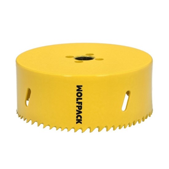 Corona Sierra Bimetal Ø 111 mm, Templado Termico, Base Reforzada, Corona Madera, Broca Agujeros Madera, Acero, Hierro, Plasticos