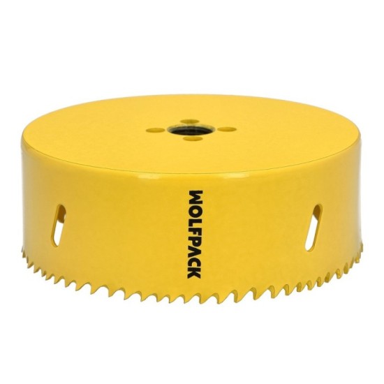 Corona Sierra Bimetal Ø 121 mm, Templado Termico, Base Reforzada, Corona Madera, Broca Agujeros Madera, Acero, Hierro, Plasticos