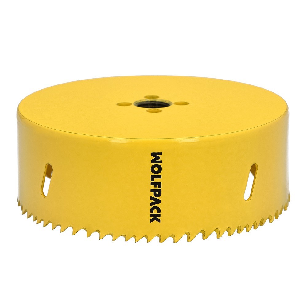 Corona Sierra Bimetal Ø 121 mm, Templado Termico, Base Reforzada, Corona Madera, Broca Agujeros Madera, Acero, Hierro, Plasticos