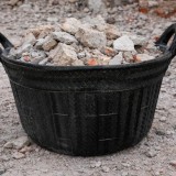 Espuerta Goma Carbonera 30 Litros Con Asas Base y Laterales Reforzado, Espesor 1 cm, Espuerta Obra, Cubo Goma Obra al por Mayor 
