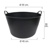 Capazo Plastico Negro Numero 4 55 Litros al por Mayor | Almacén de Ferretería
