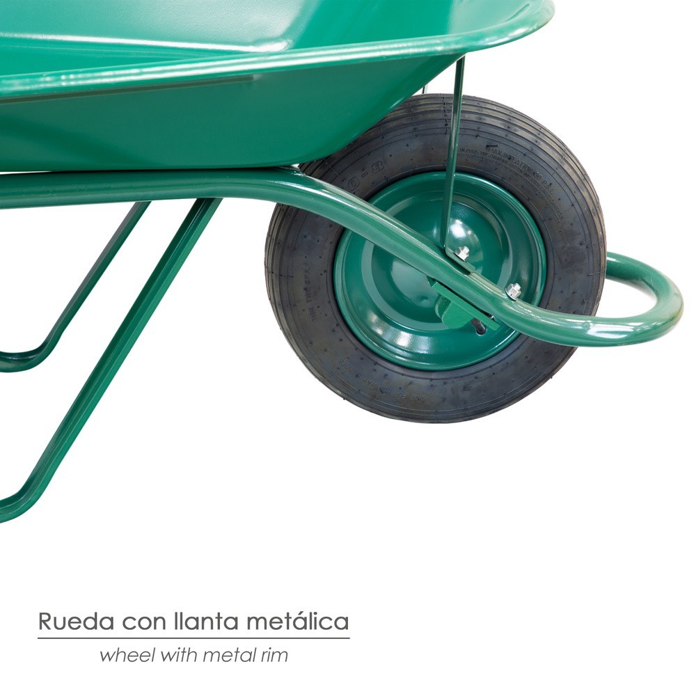 Carretilla Obra Verde Metálica Desmontada al por Mayor | Almacén de Ferretería