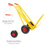 Carretilla Almacen / Sacos  Con Pala Abatible Ruedas Neumáticas Llantas de plástico al por Mayor | Almacén de Ferretería