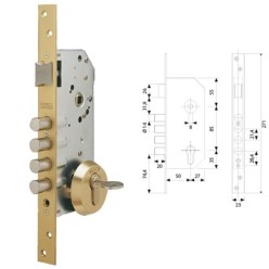 Cerradura Tesa Seguridad R100B566 Esmaltada