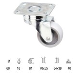Rueda Polyamida Placa   60 mm, al por Mayor | Almacén de Ferretería