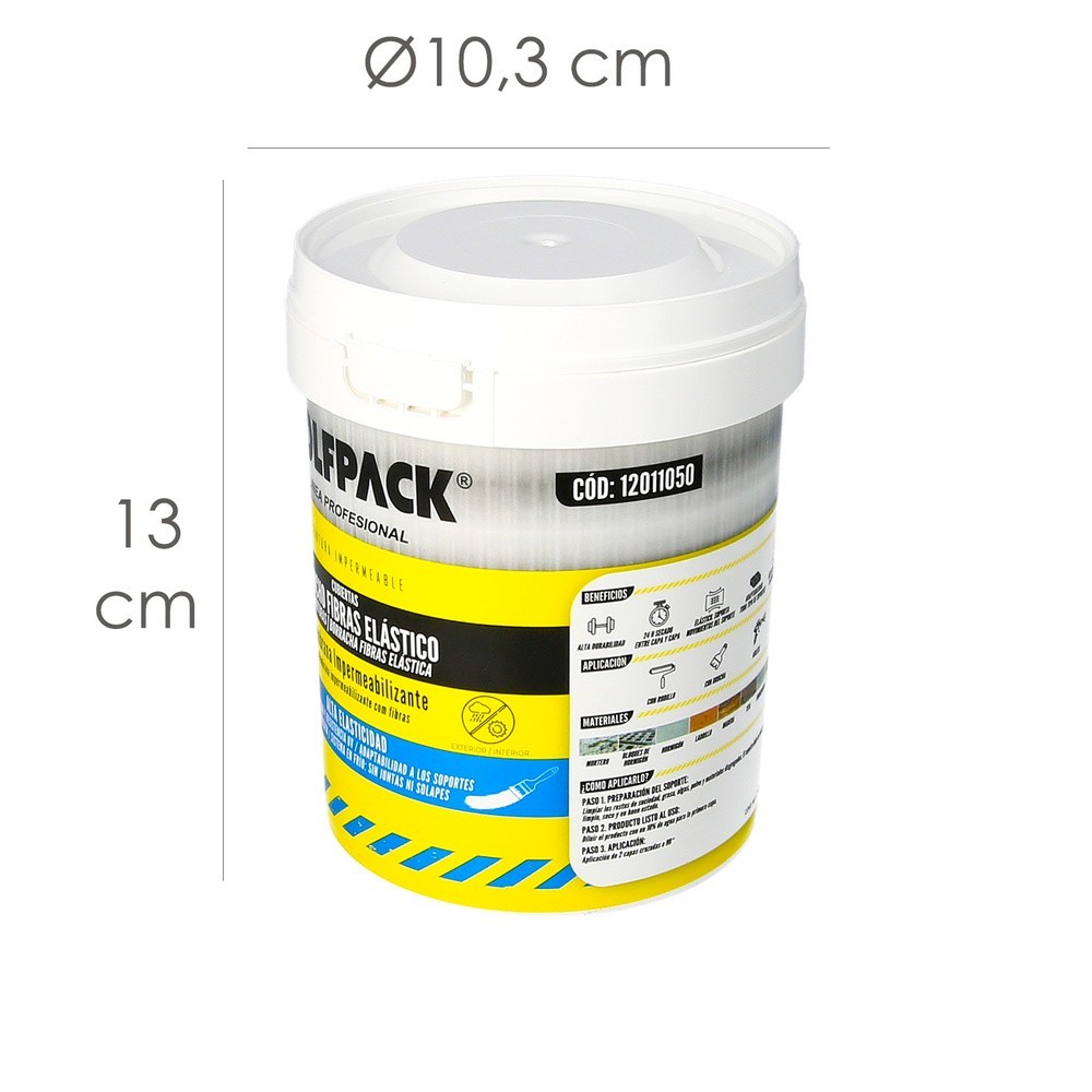 Pintura Impermeabilizante Con Fibras Para Exteriores / Interiores 750 ml, Color Blanco al por Mayor | Almacén de Ferretería