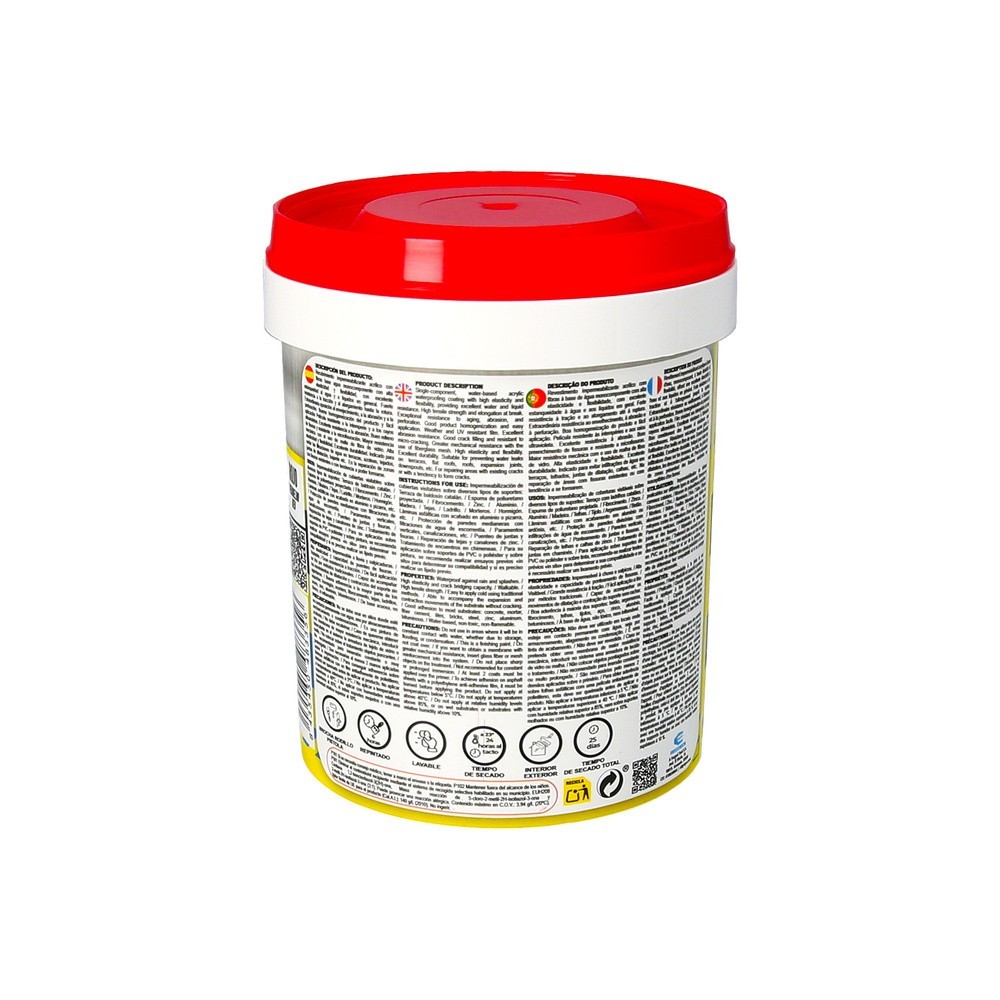 Pintura Impermeabilizante Con Fibras Para Exteriores / Interiores 750 ml, Color Rojo al por Mayor | Almacén de Ferretería