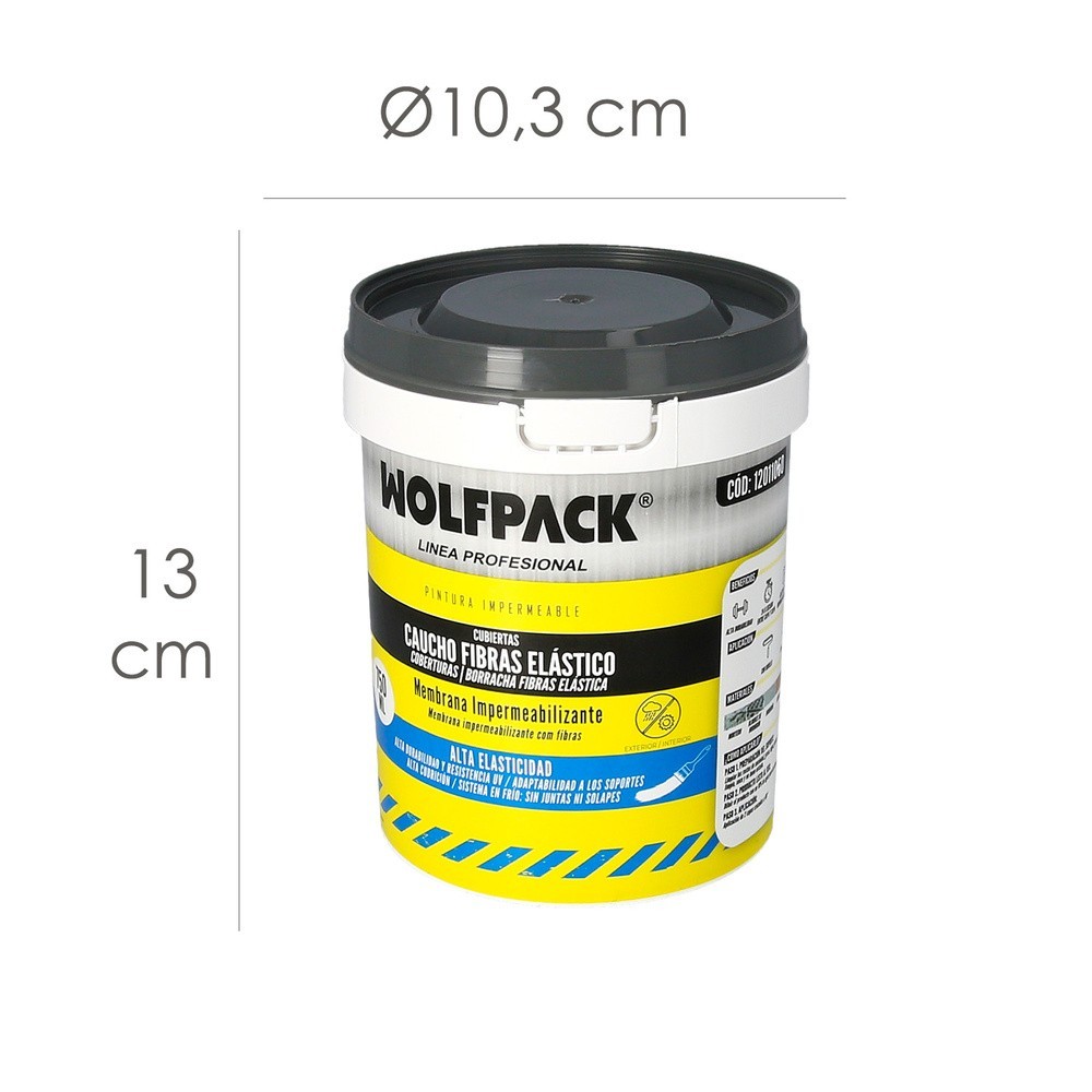 Pintura Impermeabilizante Con Fibras Para Exteriores / Interiores 750 ml, Color Gris al por Mayor | Almacén de Ferretería