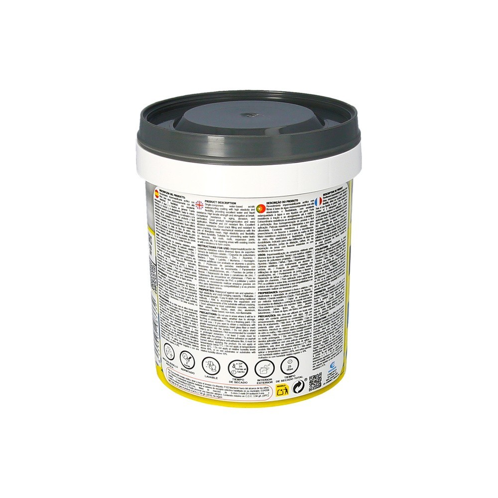 Pintura Impermeabilizante Con Fibras Para Exteriores / Interiores 750 ml, Color Gris al por Mayor | Almacén de Ferretería