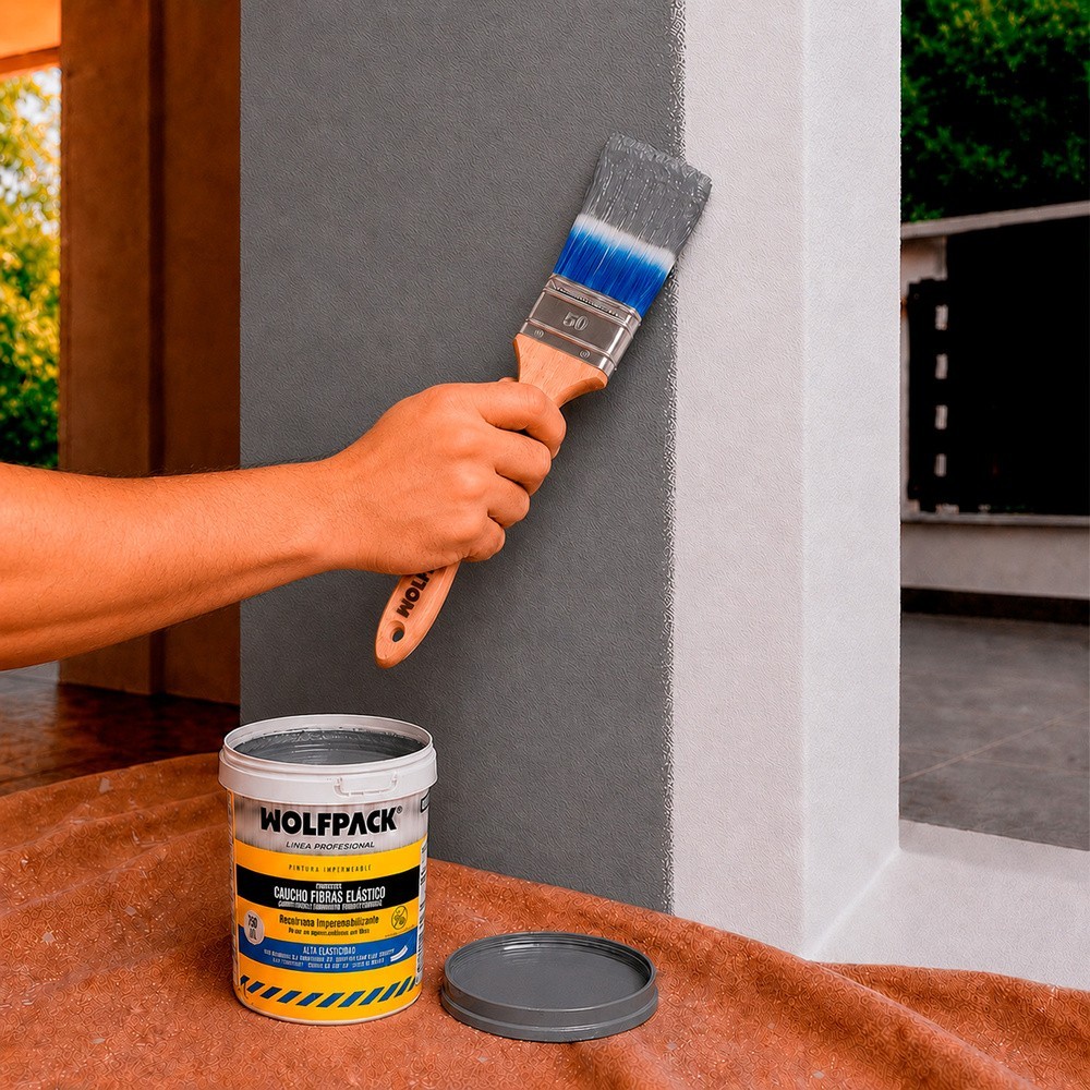 Pintura Impermeabilizante Con Fibras Para Exteriores / Interiores 750 ml, Color Gris al por Mayor | Almacén de Ferretería