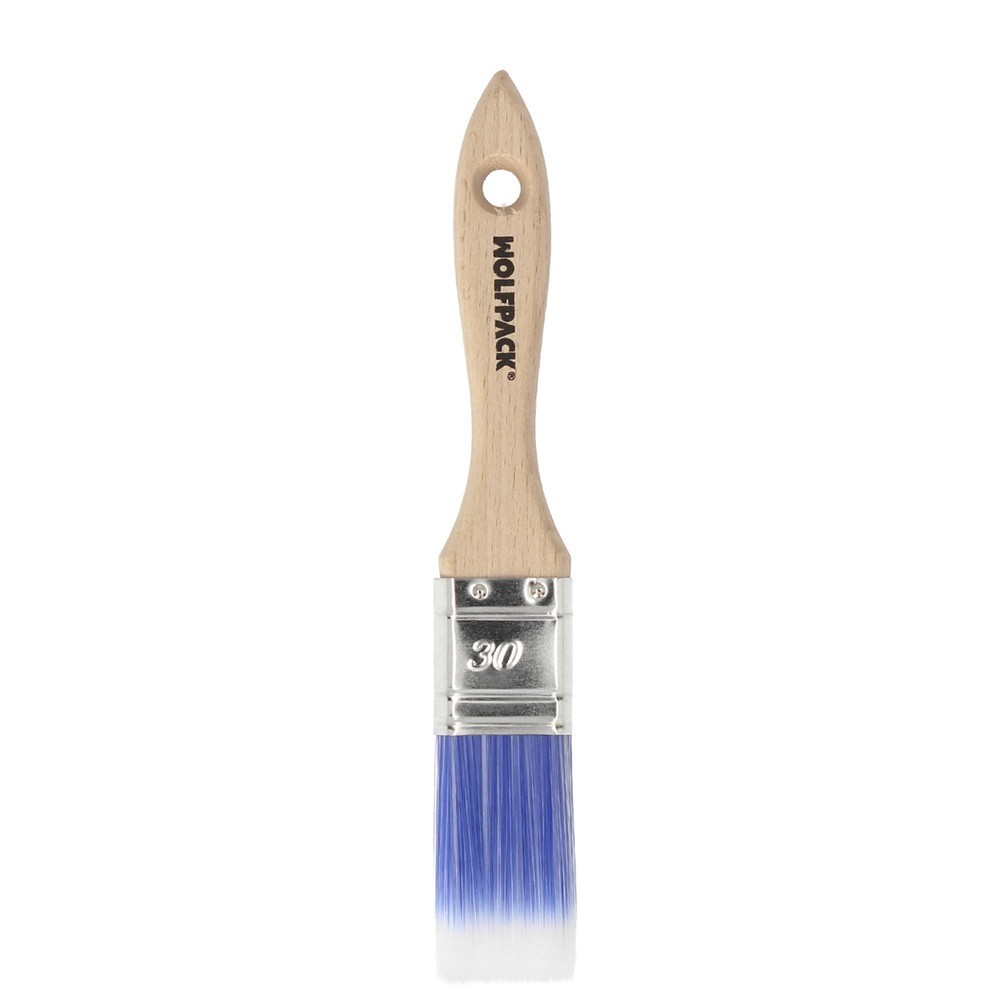 Paletina Profesional Plus Ancho 30 mm, Cerdas Sintenticas PBT, Mango Madera Haya Ergonomico, Brocha Pintor, Pincel Pintura al po