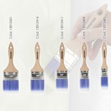 Paletina Profesional Plus Ancho 30 mm, Cerdas Sintenticas PBT, Mango Madera Haya Ergonomico, Brocha Pintor, Pincel Pintura al po