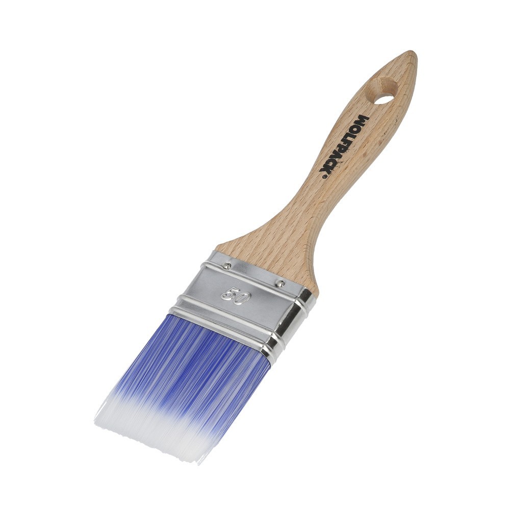Paletina Profesional Plus Ancho 50 mm, Cerdas Sintenticas PBT, Mango Madera Haya Ergonomico, Brocha Pintor, Pincel Pintura al po