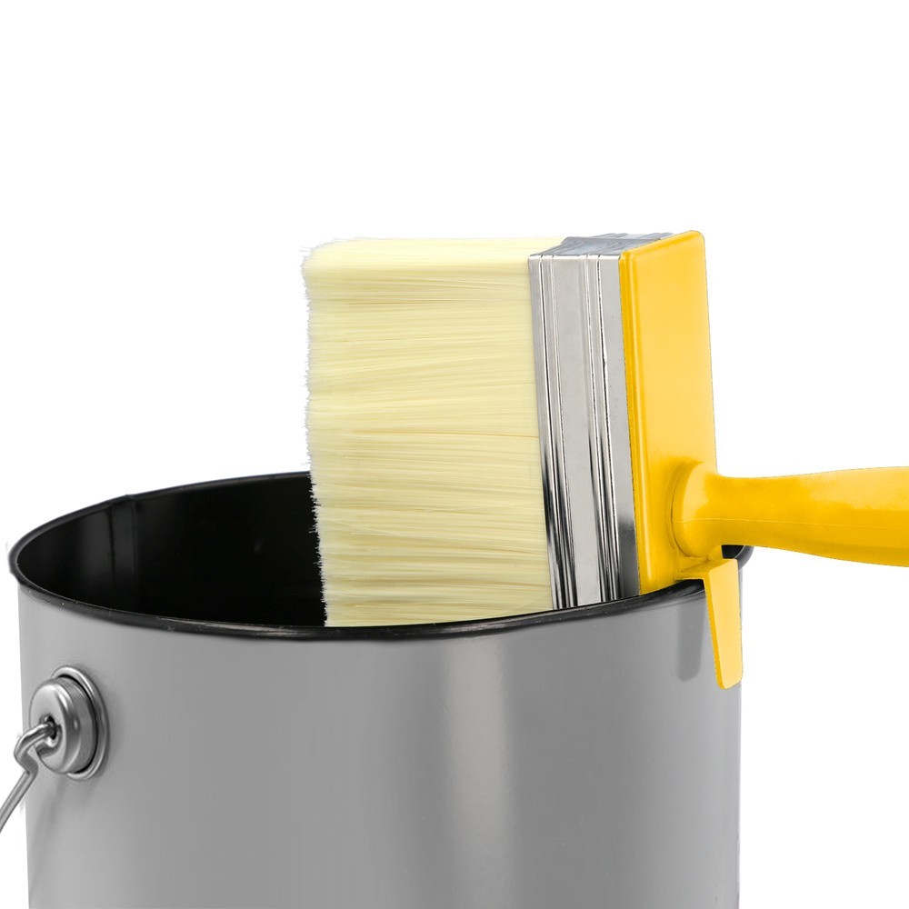 Brocha Profesional Techos 100x30 mm, Cerda Blanca, Mango Ergonomico, Con Gancho, Brocha Pintura, Brocha Pintor Profesional al po